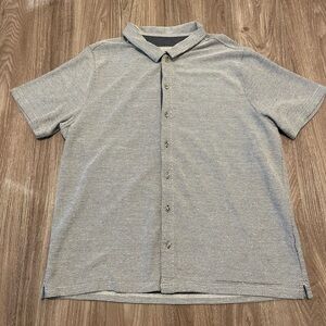 Carbon 2 Cobalt Shirt Mens Extra Large Gray Blue Flipside Knit Stretch Button Up